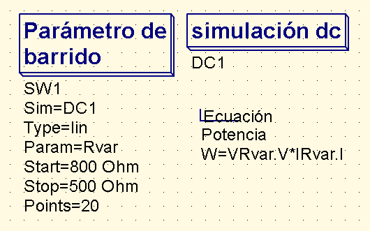 Ajustes de parámetros de barrido